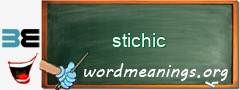 WordMeaning blackboard for stichic